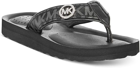 Amazon.com | Michael Kors Gage Platform Flip-Flops Black (6) | Sandals