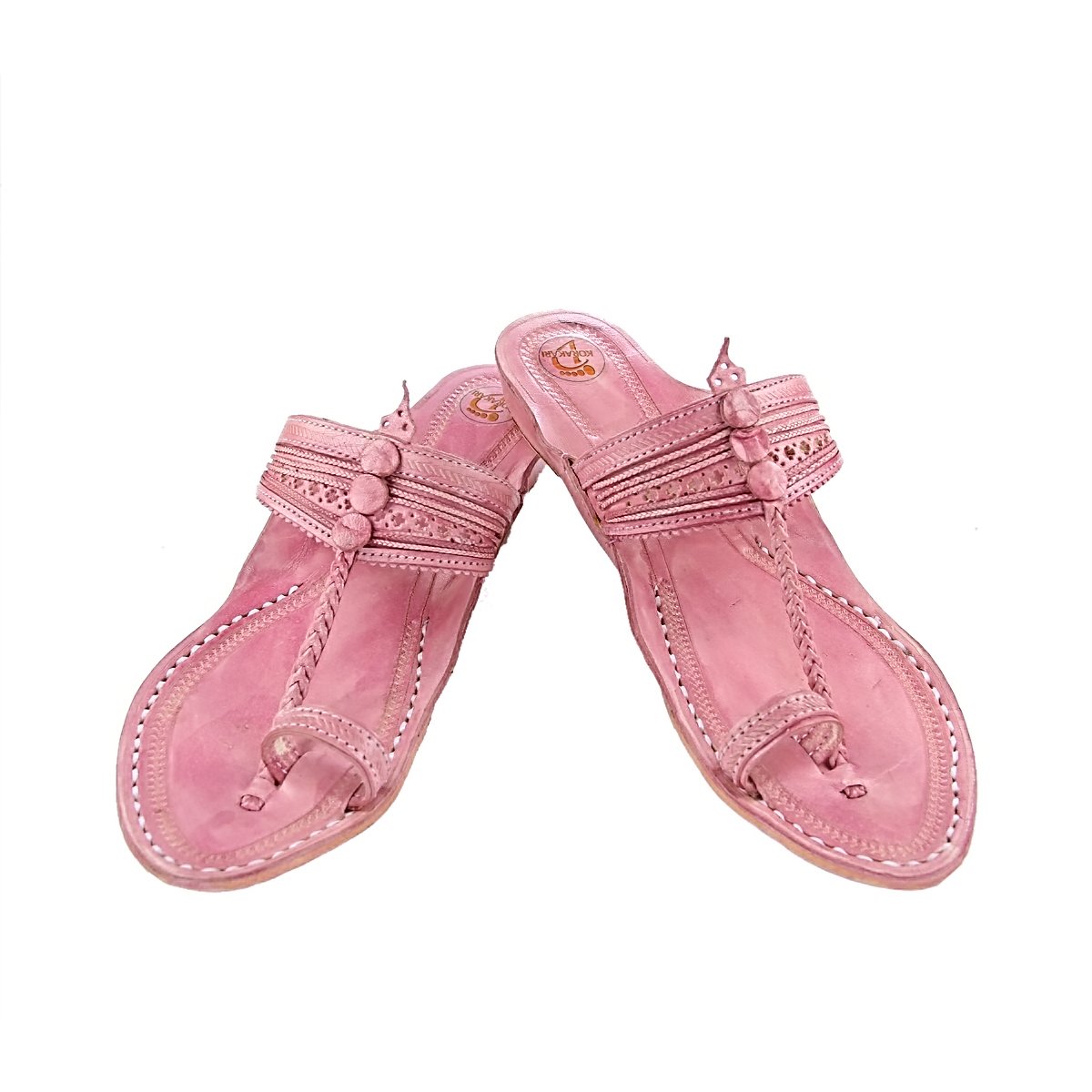 fabulous tan high heel women kolhapuri chappal krka-w-437