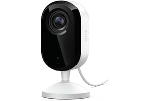 Arlo Essential Indoor Security Camera 2K (3rd Gen, 2025 Release) - Wired Plug-in Power, Person Recognition, Animal Detection,