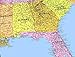 24x36 United States Classic Premier Blue Oceans 3D Wall Map Poster, Laminated Edition