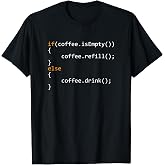 Funny Programmer Coffee Gift for Coders T-Shirt Small