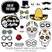 Big Dot of Happiness Day of The Dead - Halloween Sugar Skull Photo Booth Props Kit - 20 Count