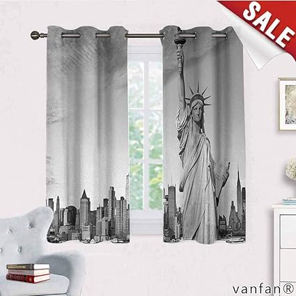 Amazon Com Lqqbstorage Black And White Curtains X Pattern Statue