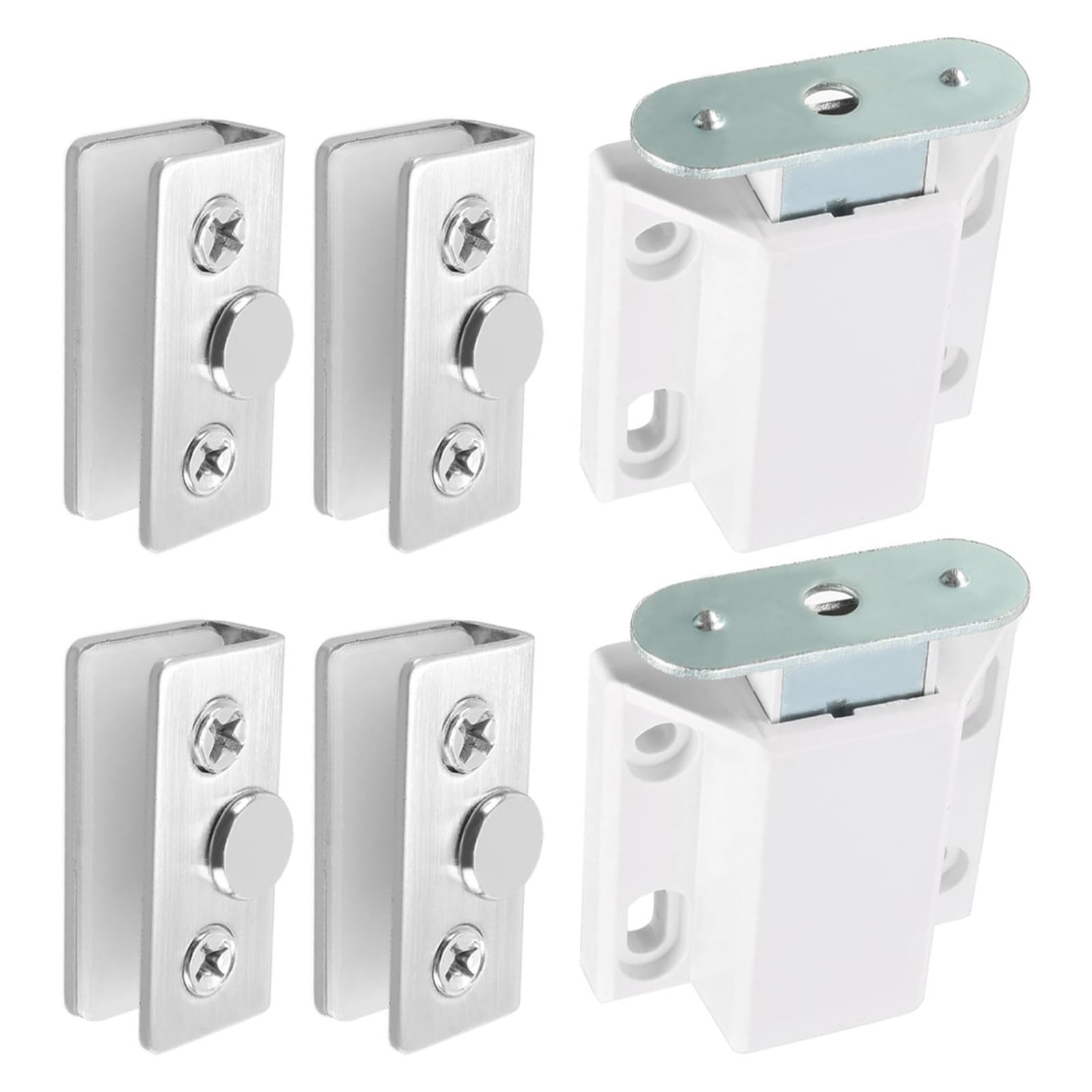 DTGN 45x38mm(LxW) Cabinets Magnets Latch - 2 Pack - Good for Kitchen Cupboard Drawer Furniture - Plastic Magnetic Closure Closet Door Catch - White