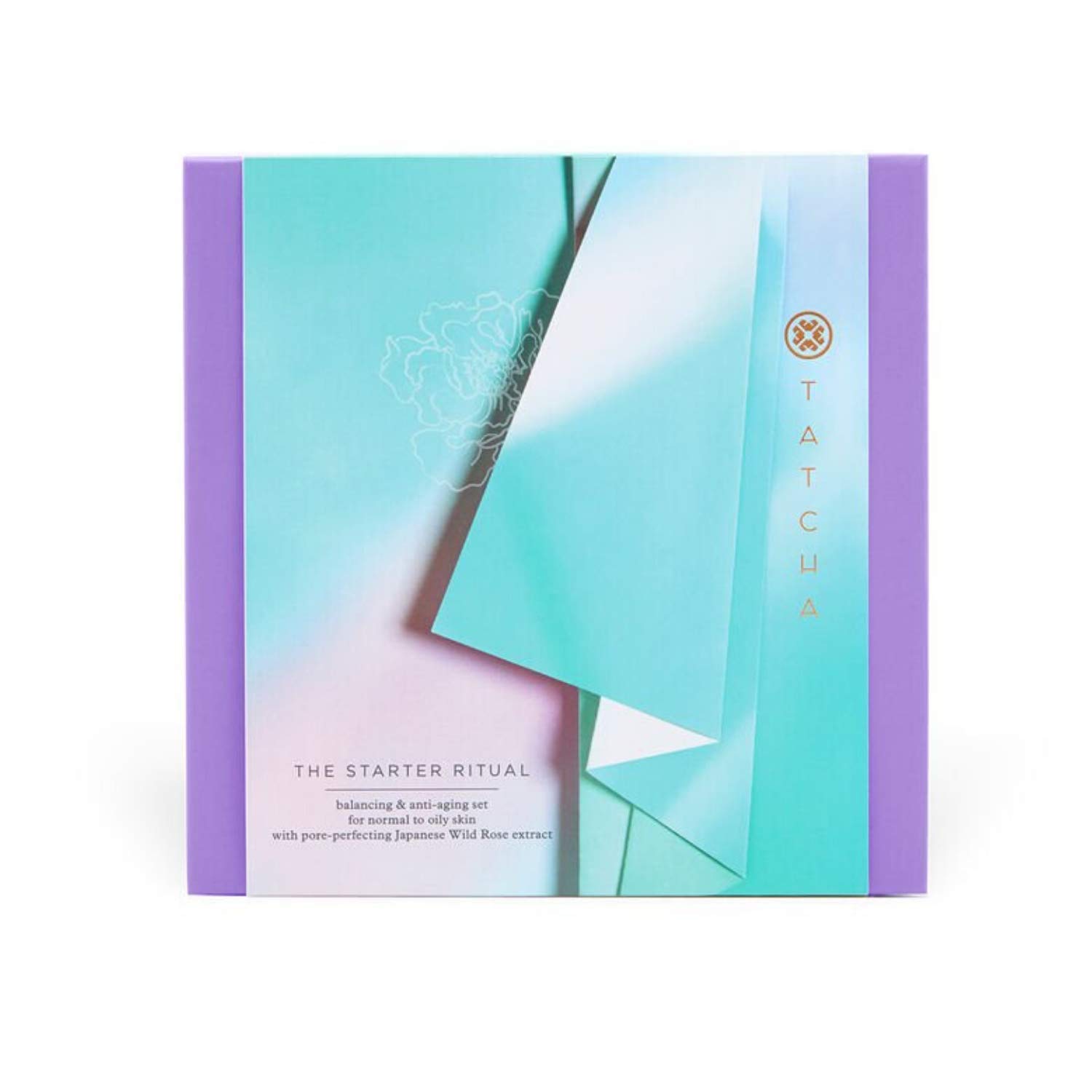 Tatcha The Starter Ritual Set - Replenishing for Dry Skin: Includes Pure One Step Camellia Cleansing Oil, The Rice Polish: Gentle, The Essence, The Dewy Skin Cream, The Silk Peony : Beauty