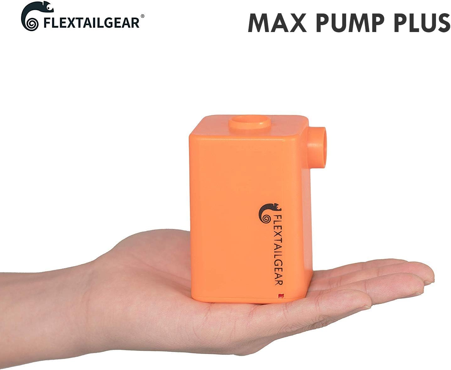 FLEXTAILGEAR - MAX Pump Plus Portable Air Pump with 3600mAh Battery USB Rechargeable Lightest Air Pump to Quick Inflate Deflate for Pool Floats Air Bed Air Mattress Swimming Ring (Orange): Home & Kitchen
