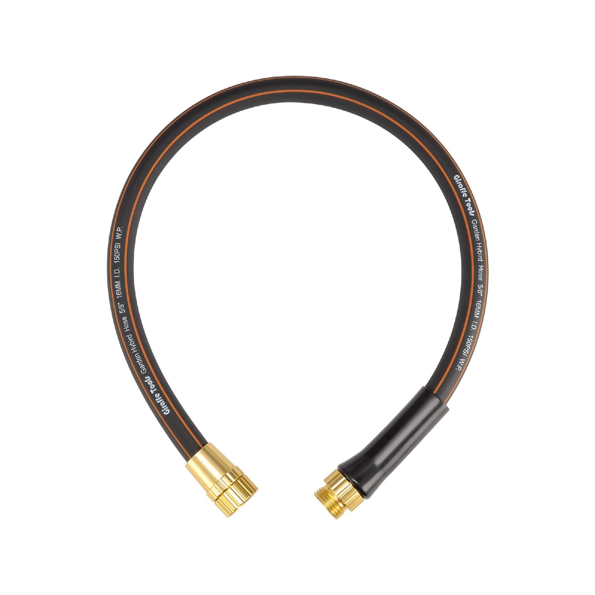 Photo 1 of Giraffe Tools Garden Hose 5/8", Water Hose Heavy Duty, Flexible, Lightweight Hybrid Hose with Bend Protection, 2.5ft Male to Female Fittings, Burst 600 PSI, Short Leader Hose