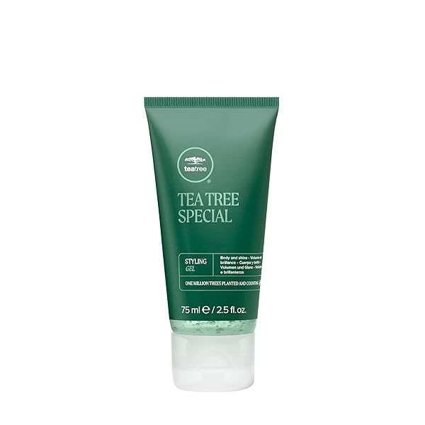 TEA TREE STYLING GEL, MEDIUM HOLD, HIGH-SHINE FINISH, FOR ALL HAIR TYPES, 2.5 FL. OZ.