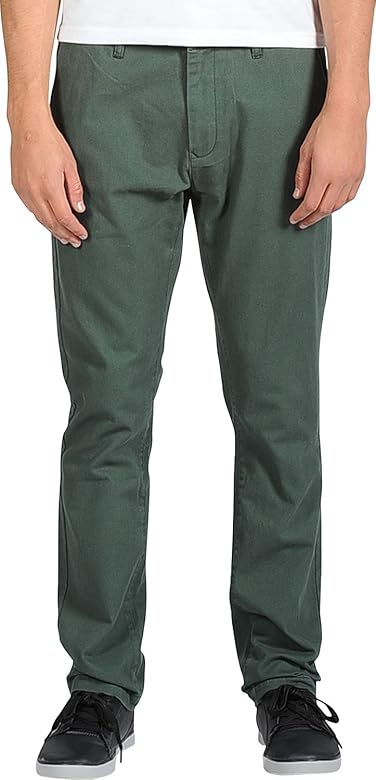 Amazon Volcom ボルコム Faceted Pant スリムフィットパンツ チノパン メンズ A 30 緑 アウトドア ロングパンツ 通販