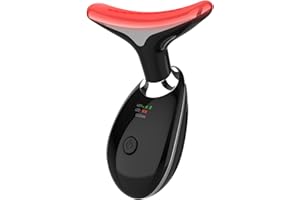 ELISHINE Red-Light-Therapy-for-Face and Neck, 7 Color Light Based Facial Massager, Portable Skin Care Tool (Black)