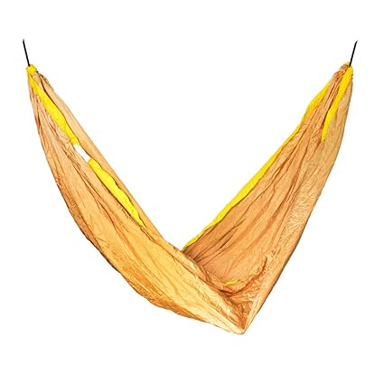 Slack Jack Camping Fabric Hammock (Yellow and Gold)