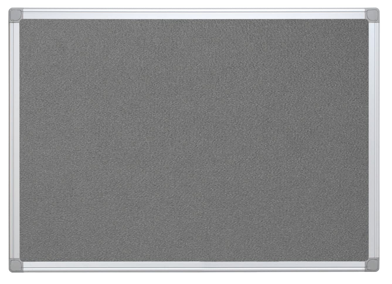 Q-Connect Aluminium Frame Felt Noticeboard with Fixing Kit 900x600mm Grey