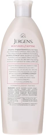 Jergens Original Scent Dry Skin Moisturizer 10 oz Cherry Almond Essence Lotion view 2