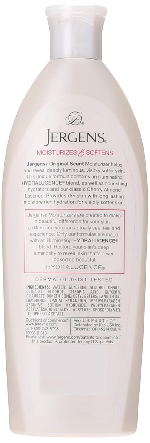 Jergens Original Scent Dry Skin Moisturizer with Cherry Almond Essence 10 oz, 283.5 g (Pack of 1) - Image 3