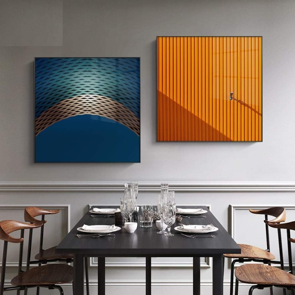 Morden Art geometric black and white building Abstract wall art Canvas