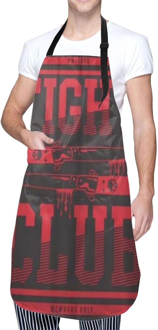 SUDISSKM Apron,Workout Fight Sport Red Boxing Athletic,Adjustable Woman Men Aprons with Pocket