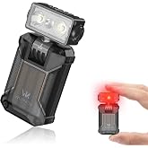 Wurkkos HD04 Mini EDC Flashlight, 750 Lumens Rechargeable LED Flashlight | 180&deg; Rotatable Head, 3-in-1 Spot/Flood/RGB Modes, IPX6 Waterproof, Magnetic Function, Suitable for Camping, Emergency (Black)