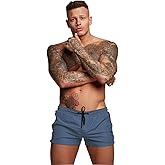 Mens Swim Trunks Quick Dry Swimwear Zipper Pockets, Swim Shorts with Mesh Lining