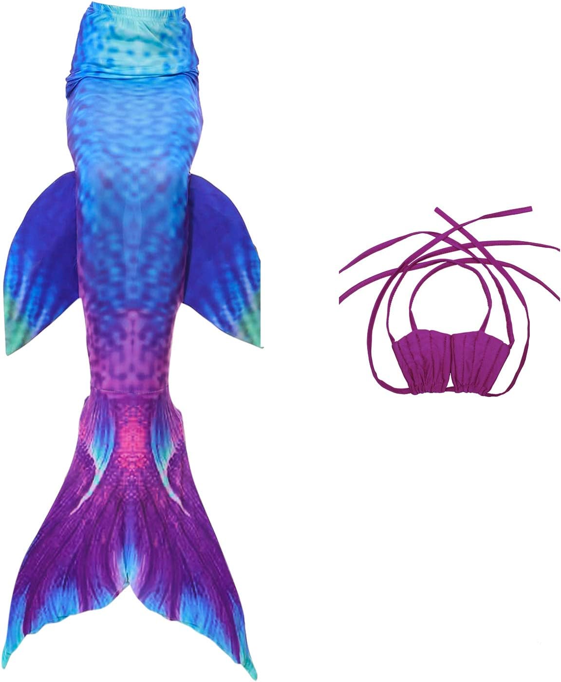 DOTOFIN Mermaid Tails, Swimsuit With Fin, Swimming Costume, Swimwear With Monofin, Girls Swimmable Mermaid Tail Swimsuit