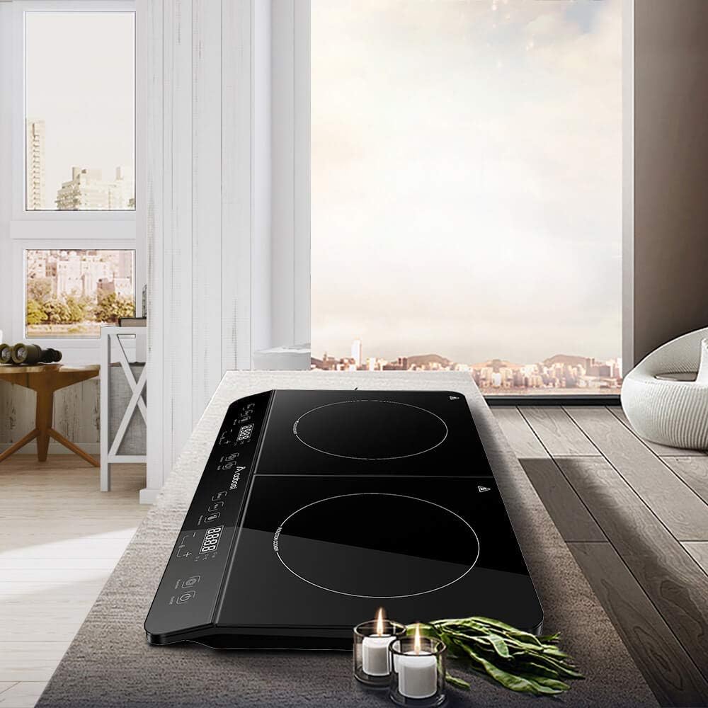 Aobosi plaque de cuisson, table de cuisson à induction double portable