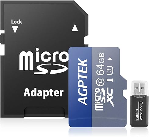 Agptek Carte Memoire De 64go Avec Lecteur De Cartes Sd Carte Micro Tf Compatible Avec Telephone Intelligent Gps Tablettes Pc Appareils Photo Numeriques Et Tout Mp3 Agptek Noir Et Bleu Amazon Fr High Tech