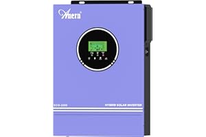 Anern 3200W Solar Hybrid Inverter, Pure sine Wave Inverter 24V DC to 220-230V AC, Built-in 80A MPPT Solar Charge Controller, Fit for 24V Lithium Lead-Acid Gel Battery Off-Grid System