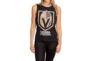 Calhoun NHL Women's Team Logo Crew Neck Space Dyed Sleeveless Tank Top Shirt