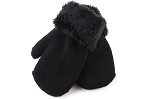 PESAAT Baby Girl Mittens Fleece Toddler Boy Mittens Warm Kids Winter Gloves Unisex Cold Weather Baby Gloves
