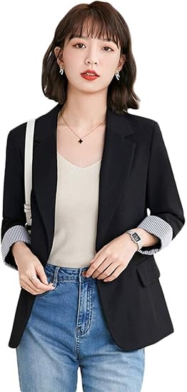 Amazon ユワンｙｕｗａｎ テーラードジャケット レディース ブレザー オフィスカジュアル スーツ １つボタン ショート丈 アウター 着痩せ 春夏 Ol通勤 就職活動 おおきいサイズ コート ジャケット 通販