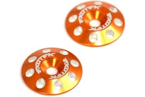 EXOTEK RC Exotek 1678ORG Flite Wing Buttons V2, 6061 Aluminum, Orange Anodized