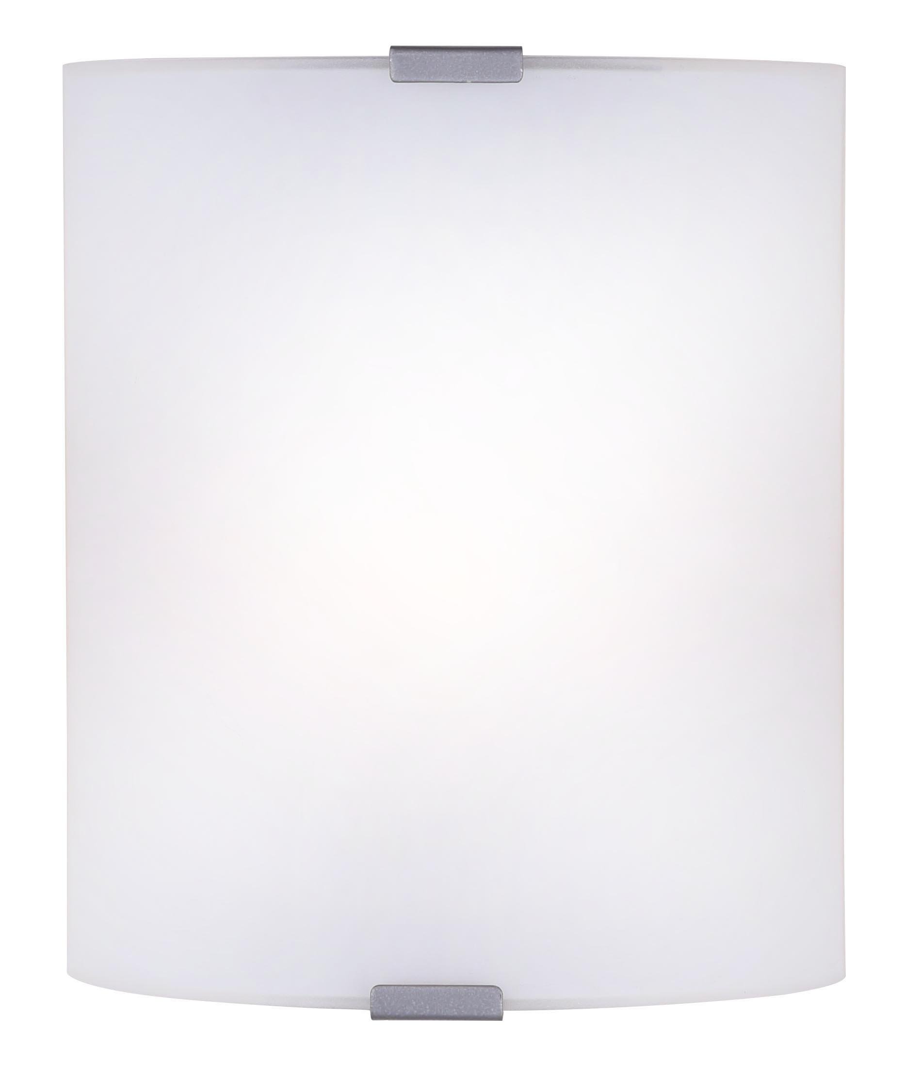 Photo 1 of Modern 1-Light Wall Sconce, Grey with Flat Opal Glass, 7 Inch, Ambient Accent Lighting, Floating Wall Mounted Light for Hallway, Bathroom, Dining Room, Bedroom, Easy Install, 60W Type A Compatible