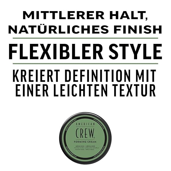 AMERICAN CREW MEN’S HAIR FORMING CREAM (OLD VERSION), LIKE HAIR GEL WITH MEDIUM HOLD & MEDIUM SHINE, 3 OZ (PACK OF 1)
