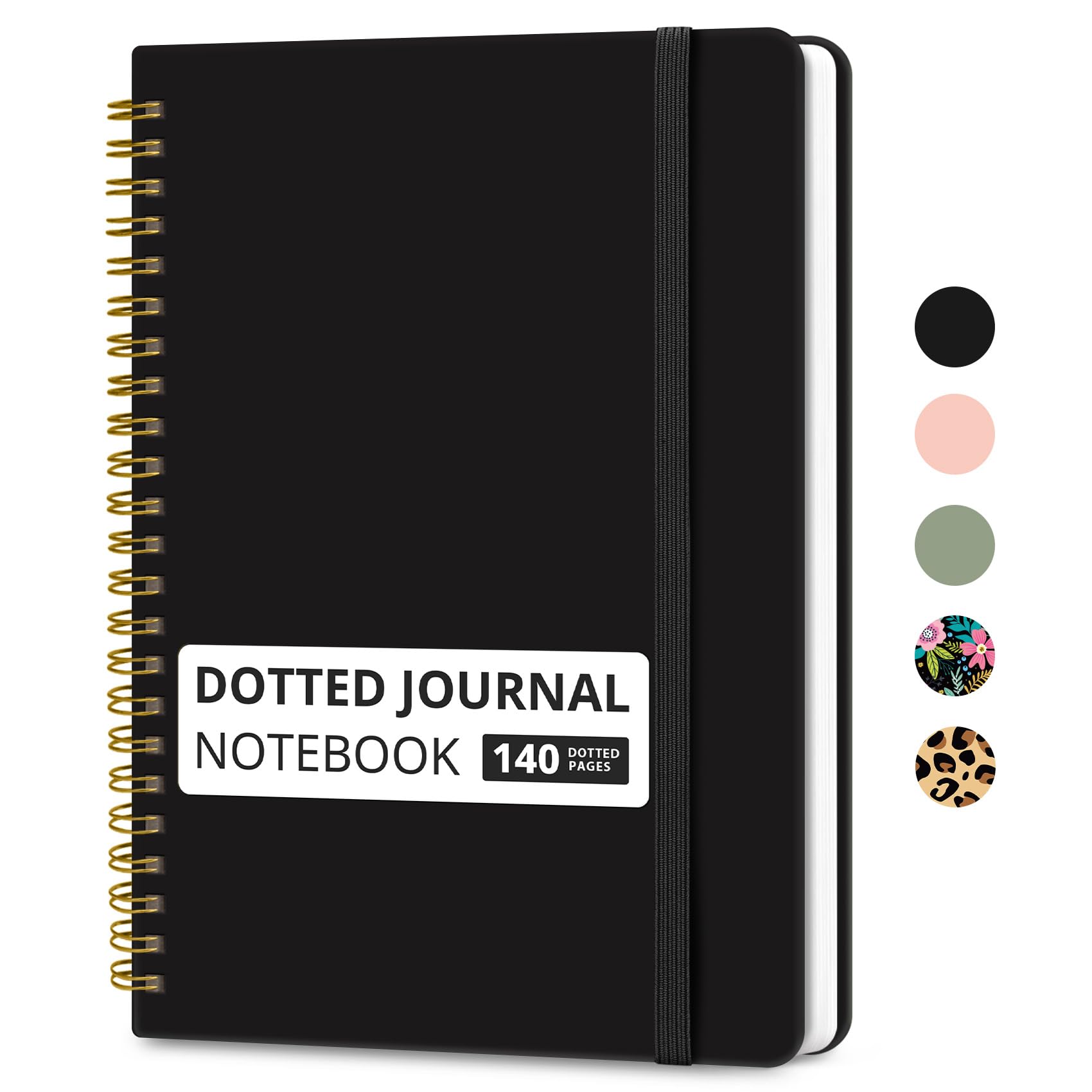 Dotted Spiral Journal Notebook for Women & Men, 140