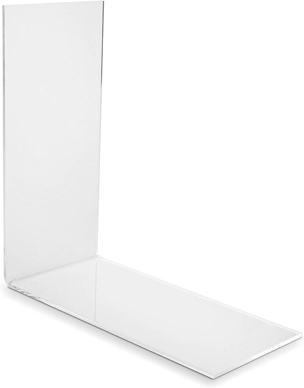 Plexiglas® Pack of 10 Bookends Eco (4.0 to 7.0 x 14.0 x 14.0 cm) for Small Books/Paperback CDs Made of Original PLEXIGLAS®