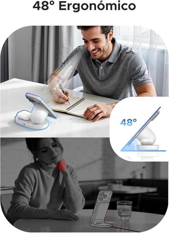 Carregador sem fios Zapix Qi2 25W Fast iPhone MagSafe (Branco)