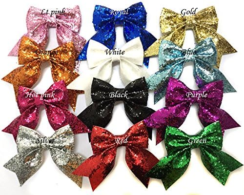 Yazon 12pcs Baby Girl's Glitter Bows Hair Clips Sparkly Glitter Bows Alligator Clips for Toddler Teens by Yazon