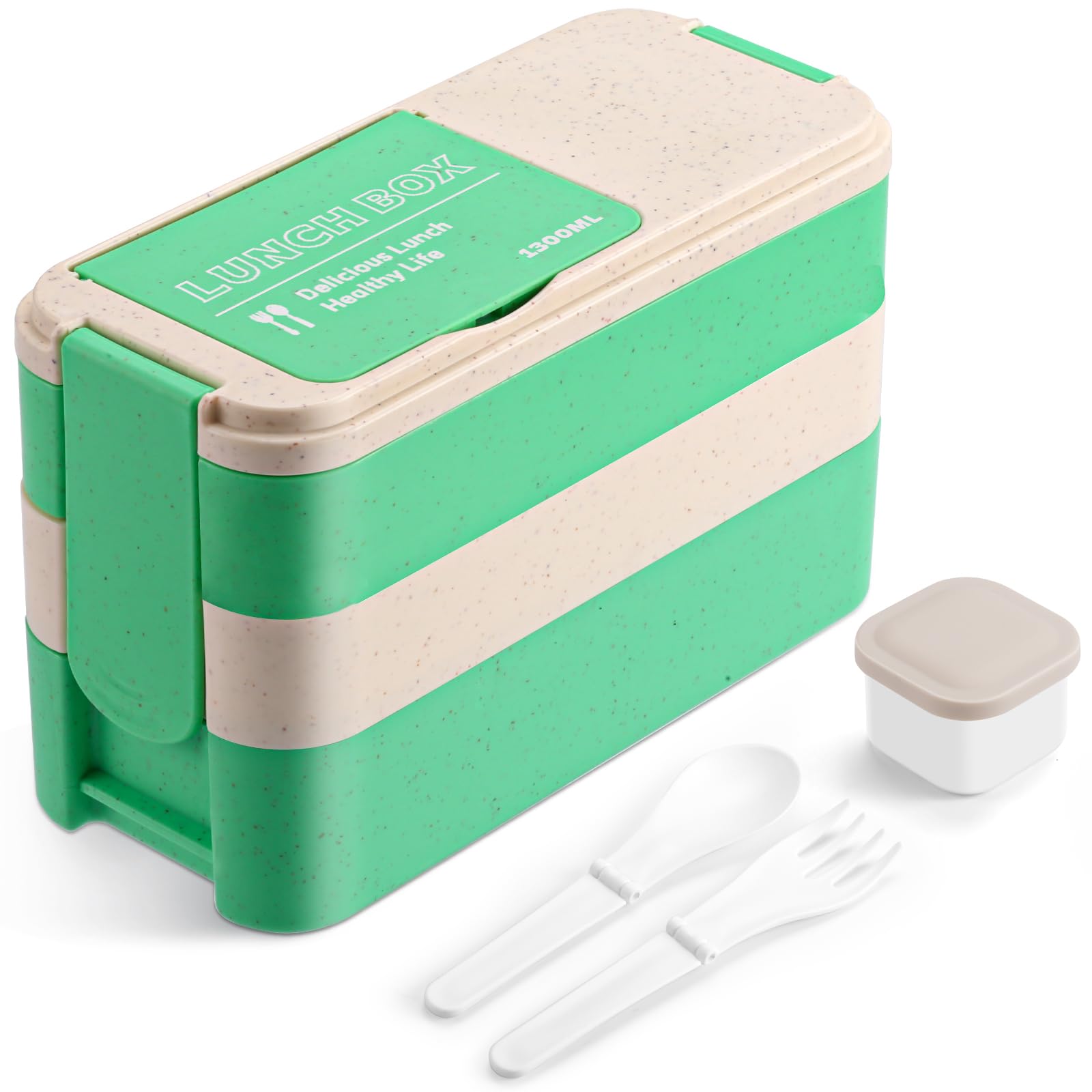 Bento Box Adult Lunch Box, Stackable Lunch Container for Adults Men ...