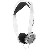 Koss KTXPro1 Titanium 90s Style On-Ear Headphones, Clear, Volume Control | Retro Style, Wired 3.5mm Plug, 60 ohm Dynamic Drivers