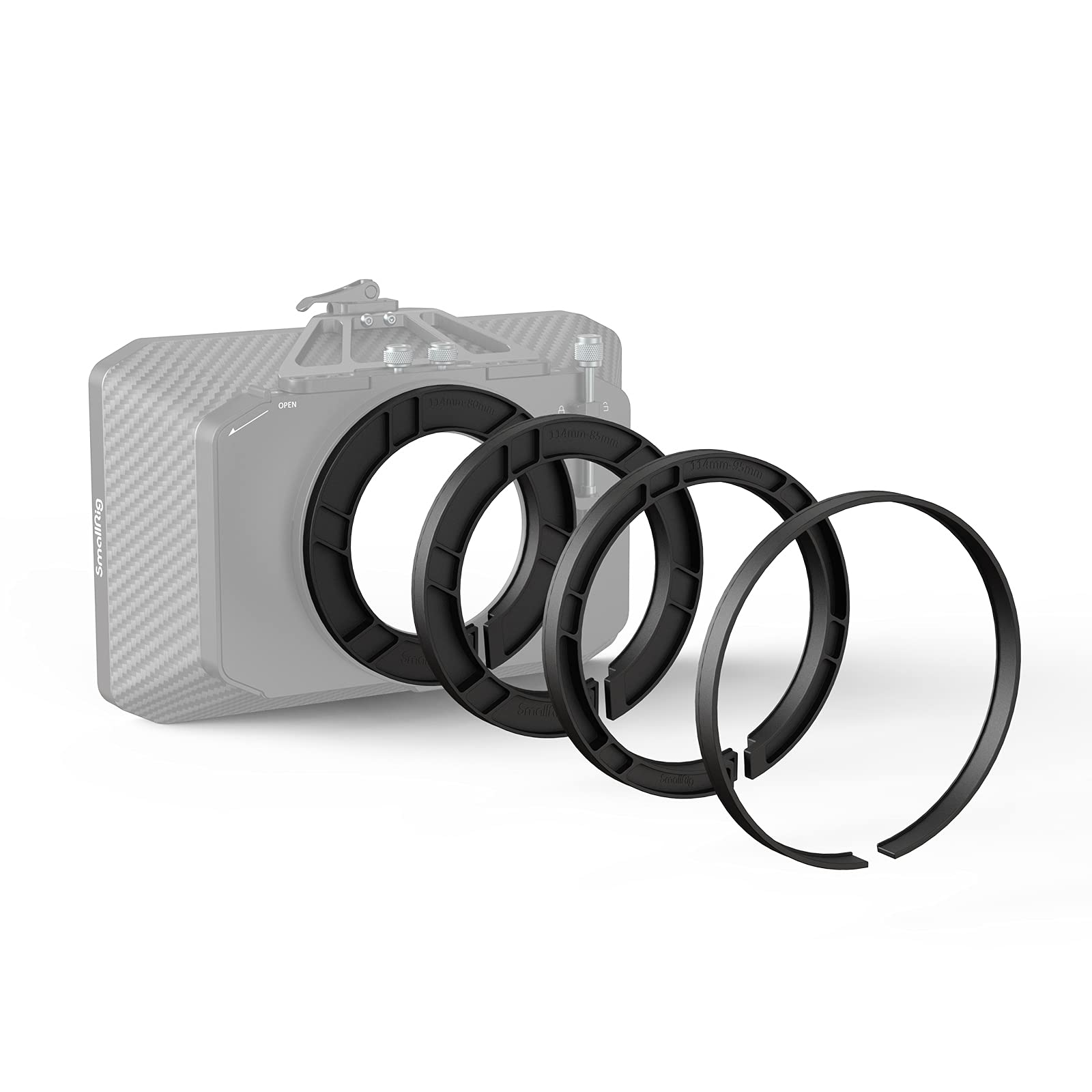 SMALLRIG Clamp-On Lens Adapter Ring Kit for Matte Box 2660 (114mm-80mm/85mm/95mm/110mm) - 3408