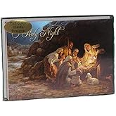 Performing Arts Holy Night Nativity Christmas Card Box Set - Pack of 16 Religious Holiday Greeting Cards with Envelopes Featuring Baby Jesus and Shepherds - Celebrate the Birth of Christ - Made in USA