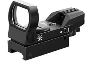 Feyachi Reflex Sight Red Green Dot Optics 4 Adjustable Reticles Sight with Button Brightness Adjustment