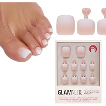 Amazon.com: Glamnetic Uñas postizas a presión, color crema | Uñas ...