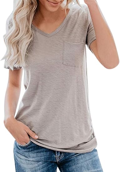 basic v neck womens tee