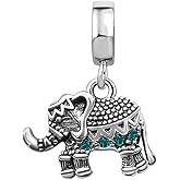 JMQJewelry Elephant Animal Birthday Birthstone Dangle Women Bead Charms for Bracelets Christmas Halloween Thanksgiving Day