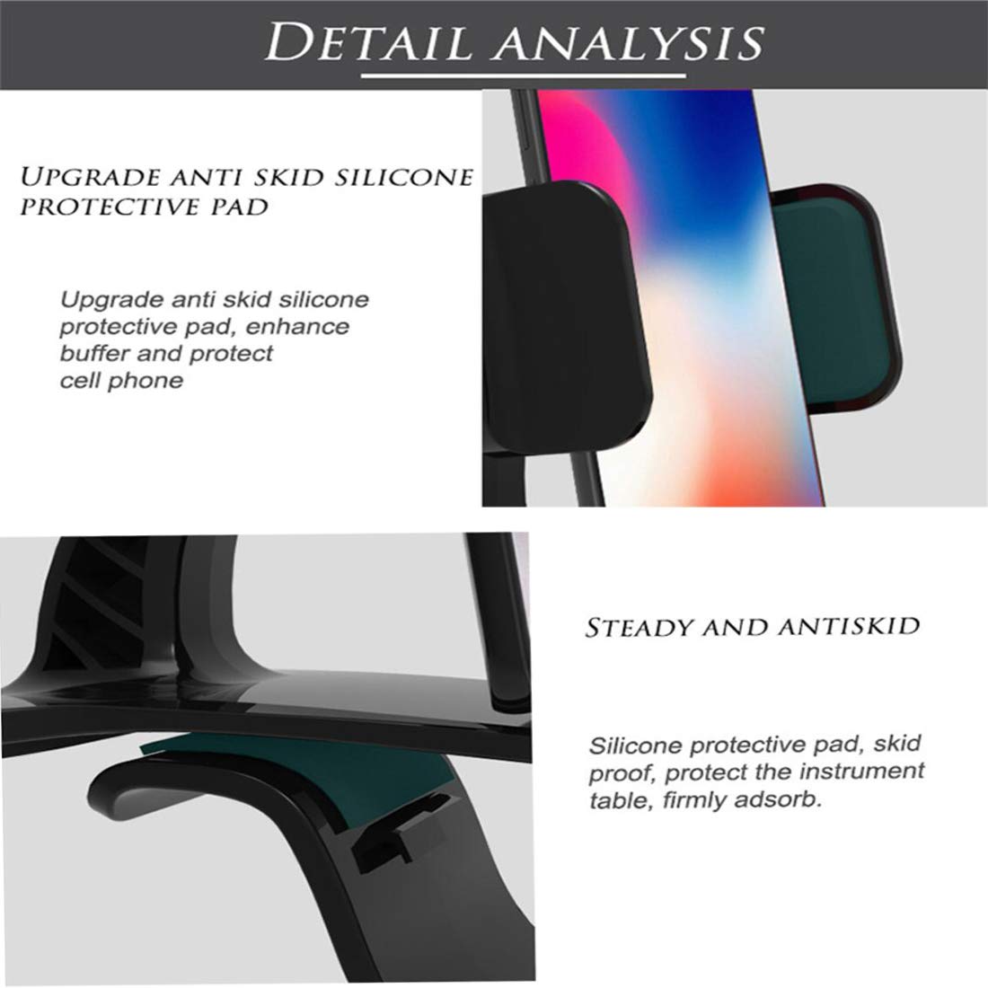 ZOORE Supporto Telefono per Auto, Porta Cellulare per Bocchette dell\'Aria, Rotazione 360 Gradi Universal iPhone Huawei Samsung GPS e Altri dispositivi Cellulari Car Regolabile cruscotto del Supporto