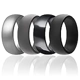 ROQ Silicone Rubber Wedding Ring for Men, Comfort