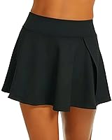 RanZZRan Women's High Waist Tennis Skort with Pockets & Built-in Shorts, Pleated Athletic Skirt for Workout, Casual Wear