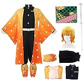 Kahopy Anime Cosplay Costume Outfit Set with Wig Earrings Uniform for Halloween(Zen-M)