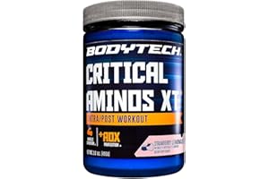 BODYTECH Critical Aminos XT Intra/Post Workout Strawberry Lemonade - Supports Muscle Recovery (15.9 Ounce Powder)