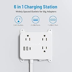 TROND Flat Plug Power Strip, 5FT Ultra Thin Flat